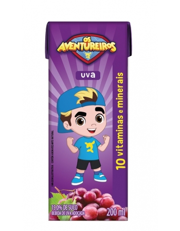 AVENTUREIROS BEBIDA DE UVA 200ML&nbsp;