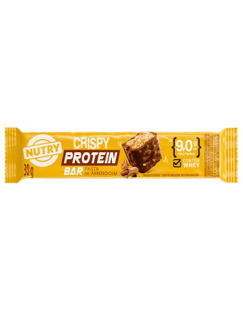 Barra de Proteína Crispy Pasta de Amendoim - Nutry - 12 x 30g