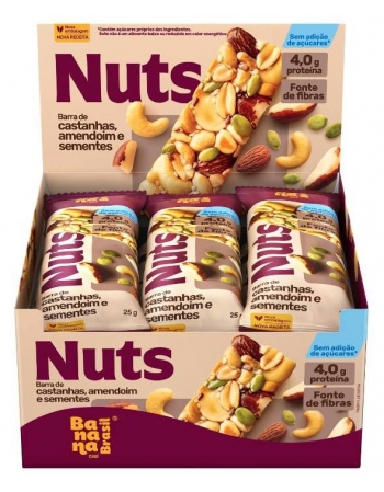Barra Nuts Sementes - Banana Brasil - 12x25g
