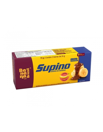 Barra de Frutas Supino Banana e Chocolate ao Leite - Banana Brasil - 3x24g