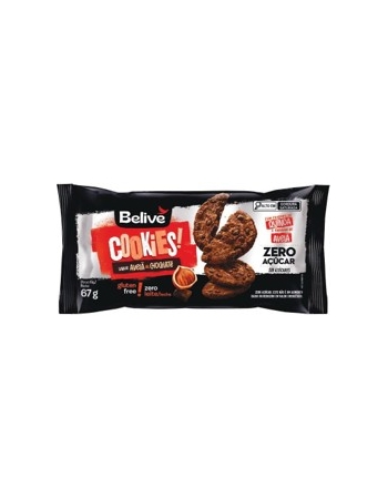 Cookies Avelã com gotas de chocolate Zero Adição de Açúcares - Belive - 10 x 67g