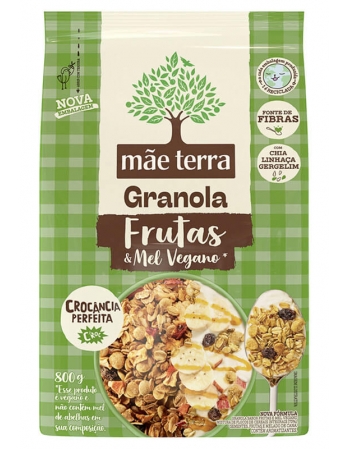 Granola Frutas e Mel Vegano - MÃE TERRA - 800g