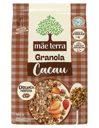 Granola Integral Cacau - MÃE TERRA - Pacote de 800g