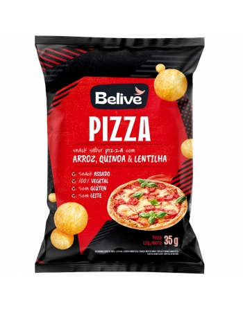 Snack Pizza - Belive - Unidade 35g com Arroz, Quinoa e Lentilha