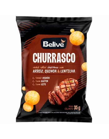 Snack Churrasco - Belive - Unidade 35g com Arroz, Quinoa e Lentilha