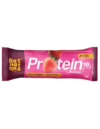 Protein - Barra de proteína Supino Morango - BANANA BRASIL - Display com 12 x 30g