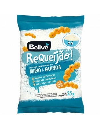 Salgadinho de Requeijão Sem Glúten Sem Leite Com Vitaminas - BELIVE - 25g