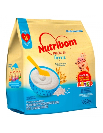 Mingau Nutribom Arroz - NUTRIMENTAL - 360g - Feito Com Arroz Selecionado, Fonte de Ferro, Zinco e Vitaminas