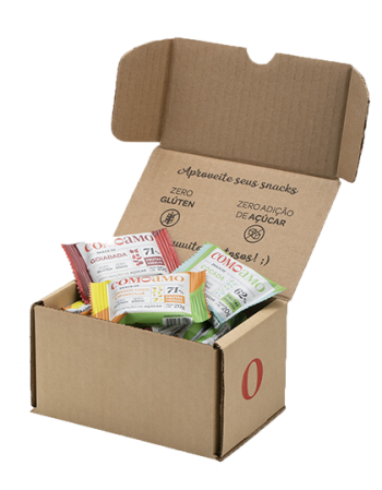 Caixa Mista Frutas- 3xCocada, 3xGoiabada, 3xCocoDamascoMaracuja - ComoAmo - 9X20g