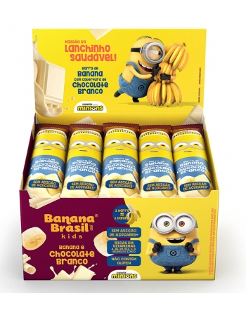 Barra de Frutas Kids Chocolate Branco - Banana Brasil - Display 20x22g