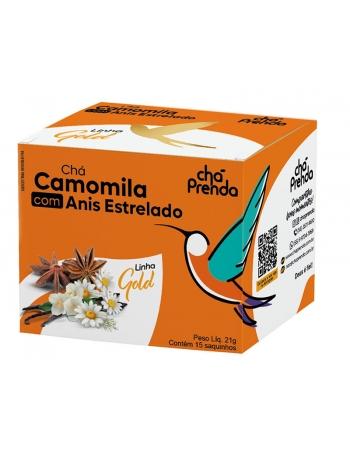 Chá Gold Camomila com Anis Estrelado - CHÁ PRENDA - 21g / 15 saquinhos