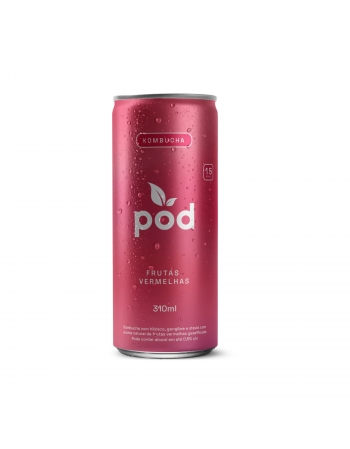 Kombucha POD Frutas Vermelhas - POD - lata 310ml / fardo 12
