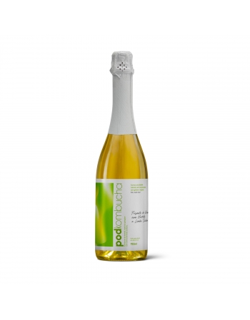 Espumante de Kombucha Limão Siciliano com Hortelã - POD - 750ml Kombucha Probiótica Natural