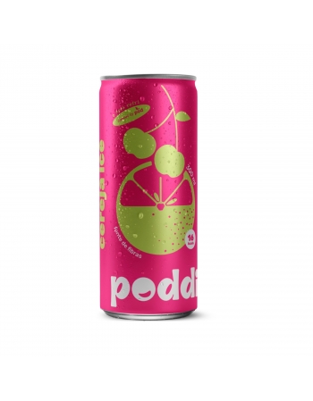 Refrigerante Kombucha Cereja Ice Kiss - PODDI - 300ml / fardo com 12