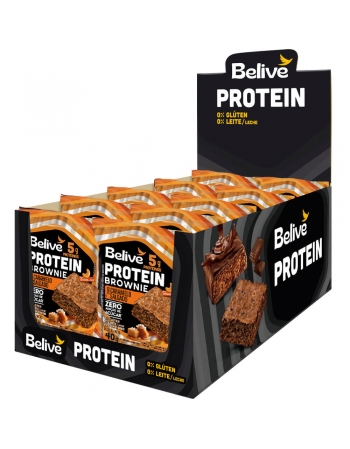 Brownie Protein Caramelo Salgado - Belive - Display 10 x 40g - 5g de Proteína e Sem Glúten