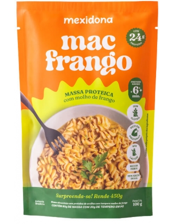 Mac Frango – 1º Macarrão Proteico Instantâneo do Brasil sem glúten - MEXIDONA - 100g rende 450g