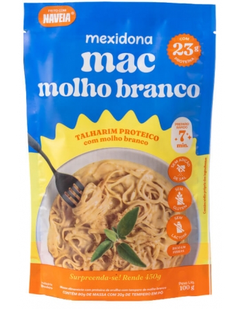 Mac Molho Branco – Talharim Proteico sem glúten - MEXIDONA - 100g rende 450g