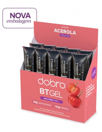 BT Gel de Carboidrato Beterraba com Acerola - DOBRO - Display 10x30g - 100% Natural