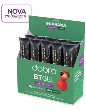 BT Gel de Carboidrato Beterraba com Guaraná e Cafeína - DOBRO - Display 10x30g - 100% Natural