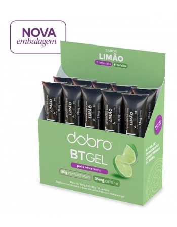 BT Gel de Carboidrato Beterraba com Limão e Cafeína - DOBRO - Display 10x30g - 100% Natural