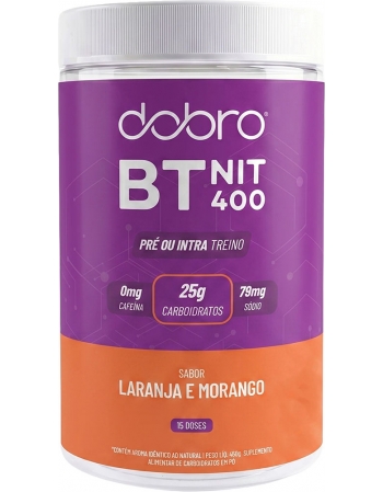 BT Nitrato 400 Laranja e Morango - DOBRO - Pote 450g Pré e Intra Treino