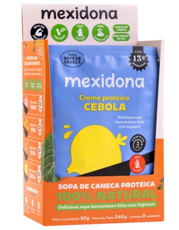 Caldo Proteico de Cebola Sem Glúten - MEXIDONA - Display 8 x 30g