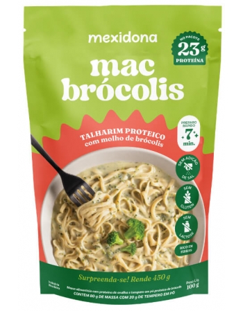 Mac Brócolis Proteico Sem Glúten - MEXIDONA - 100g - Rende 450g, Preparo em 7 minutos